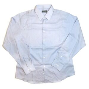 Hive & Colony Button Up Check Dress‎ Shirt Mens Large Long Sleeve Cotton Bespoke